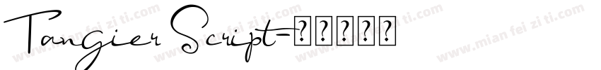 Tangier Script字体转换